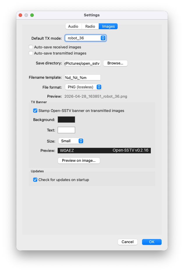 Image Settings